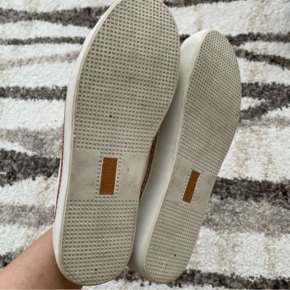 M4DE White Slip Ons